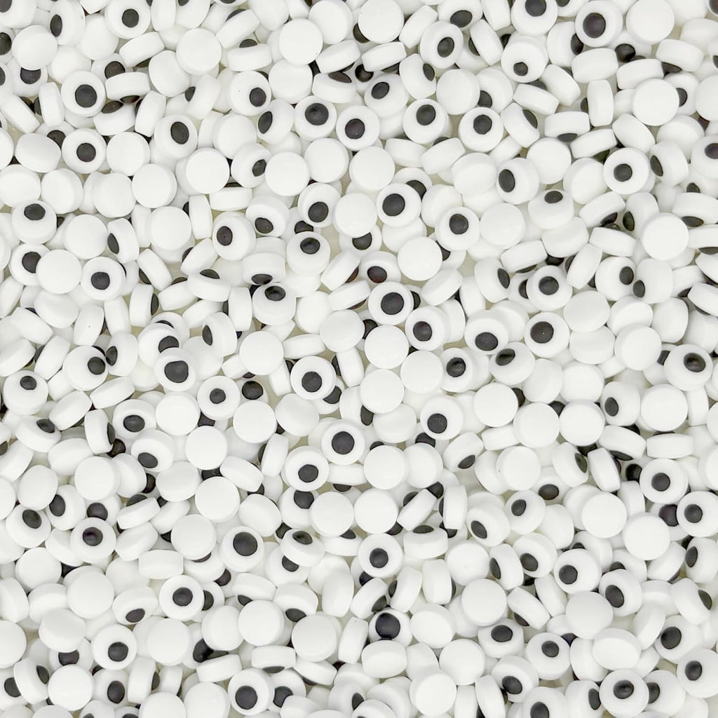 Dynastang 7mm Mini Eyes Sprinkles Halloween Edible Eyes Cake Decoration Cupcake Toppers Cookie Decorating Perfect for Cakes, Cupcakes, Desserts Toppings 3OZ