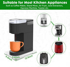 Appliance Slider 360° Rolling Tray for Coffee Maker- Bamboo Coffee Pot Slider Tray Countertop Rotation Sliding Tray with Wheels, Small Appliances Mat Easily from Under The Cabinet White(13.9"×9.4")