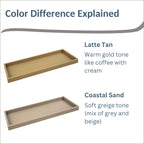 Countertop and Vanity Tray - 11.7" Silicone Bathroom Tray, Flexible Dish Soap Holder for Kitchen, Bathroom Counter Organizer, Shower Toilet Tank Trays Décor Accessories, Sink Makeup Mat Oil