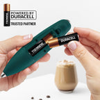 Zulay Kitchen Patented Tornado Triple Whisk Milk Frother with 4 Duracell Batteries – Handheld Foam Maker for Coffee, Lattes, Matcha & Hot Chocolate – Rich, Creamy Froth in Seconds