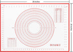 Yansumi Silicone Pastry Mat Extra Large Non-Slip Mat for Rolling Dough Pie Crust and Baking Non-Stick with Measurements(XL,28"L x 20"W, Red)