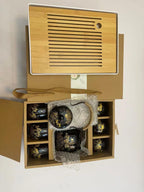 Japanese Tea Set, Black Glazed Tea Set in Gift Box With 1 Teapot, 1 Tea Strainer, 1 Tea Tray and 6 Tea Cups. Ideal Tea Set for Office Home, Asian Tea Sets for Tea Lovers(Country Black)