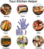 CZSYZCZS Extreme Heat Resistant Oven Gloves - 932F - Cooking Gloves for BBQ, Grilling, Baking,Cutting, Smoker Fireplace
