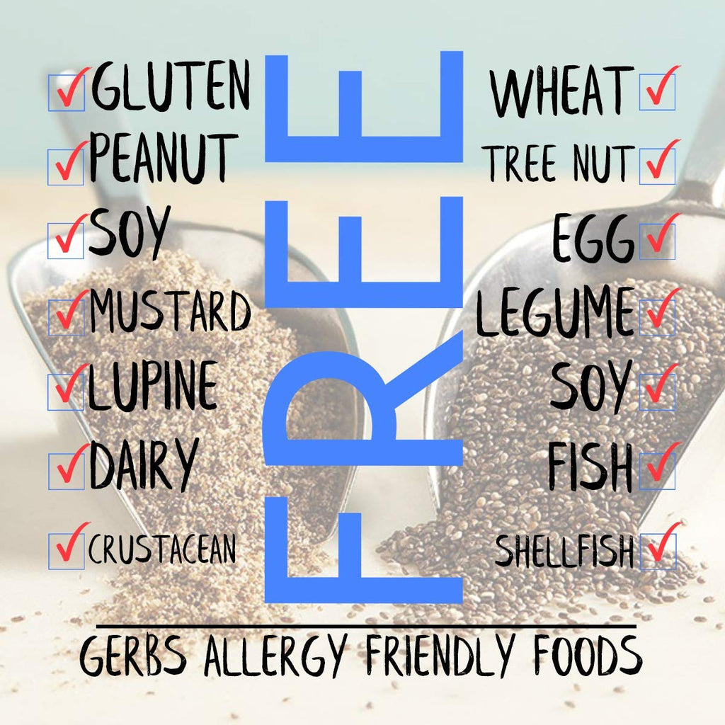 Raw Chia Seed Protein Meal Powder by Gerbs - 2 LBS Premium Seeds - Top 10 Food Allergen Free & Non GMO - Vegan & Kosher - Seed Country of Origin Mexico - Made in Rhode Island