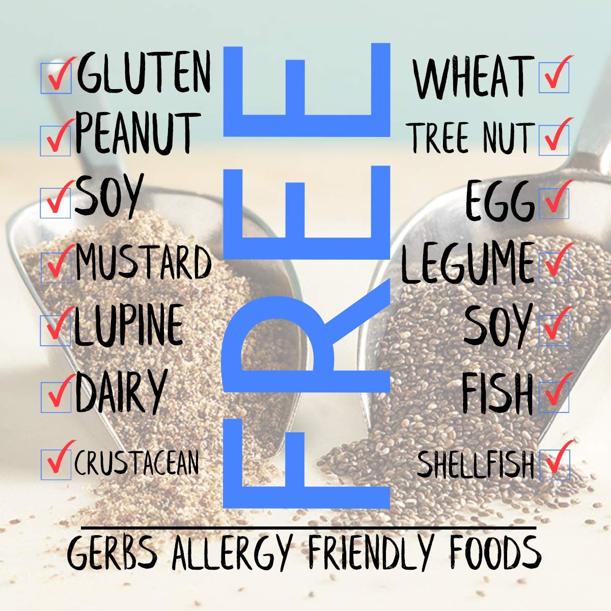 Raw Chia Seed Protein Meal Powder by Gerbs - 2 LBS Premium Seeds - Top 10 Food Allergen Free & Non GMO - Vegan & Kosher - Seed Country of Origin Mexico - Made in Rhode Island