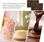 2 Pcs Brown Mini Chocolate Bar Mold for Dubai, Candy Silicone Mold