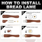 Magnetic Bread Lame Bread Scoring Tool,Sourdough Scoring Tool,Sourdough Bread Baking Supplies,Bread Scorer Tool for Bread Baking & Sourdough Baking,Bread Scorer with 5 Razor Blades