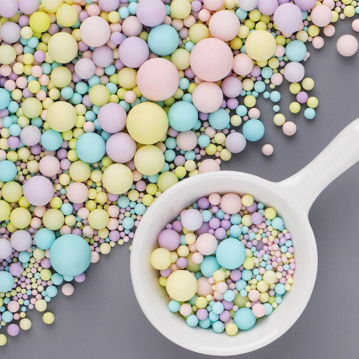 Pastel Pearl Sprinkles Cake Decorations, 6 Sizes Mix 4.6 oz Edible Sugar Sprinkles for Cupcake Cookies Ice Cream Donuts Dessert Baking Topping