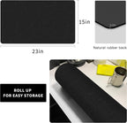 Golener Coffee Bar Mat,Under Coffee Maker Mat,23"x15"Coffee Tray Mat Under Coffee Machine,Rubber Coffee Maker Mat,Under Appliance Mats,Silicone Hot Mat for Coffee Machine,Dish Drying Mat, Marble Black