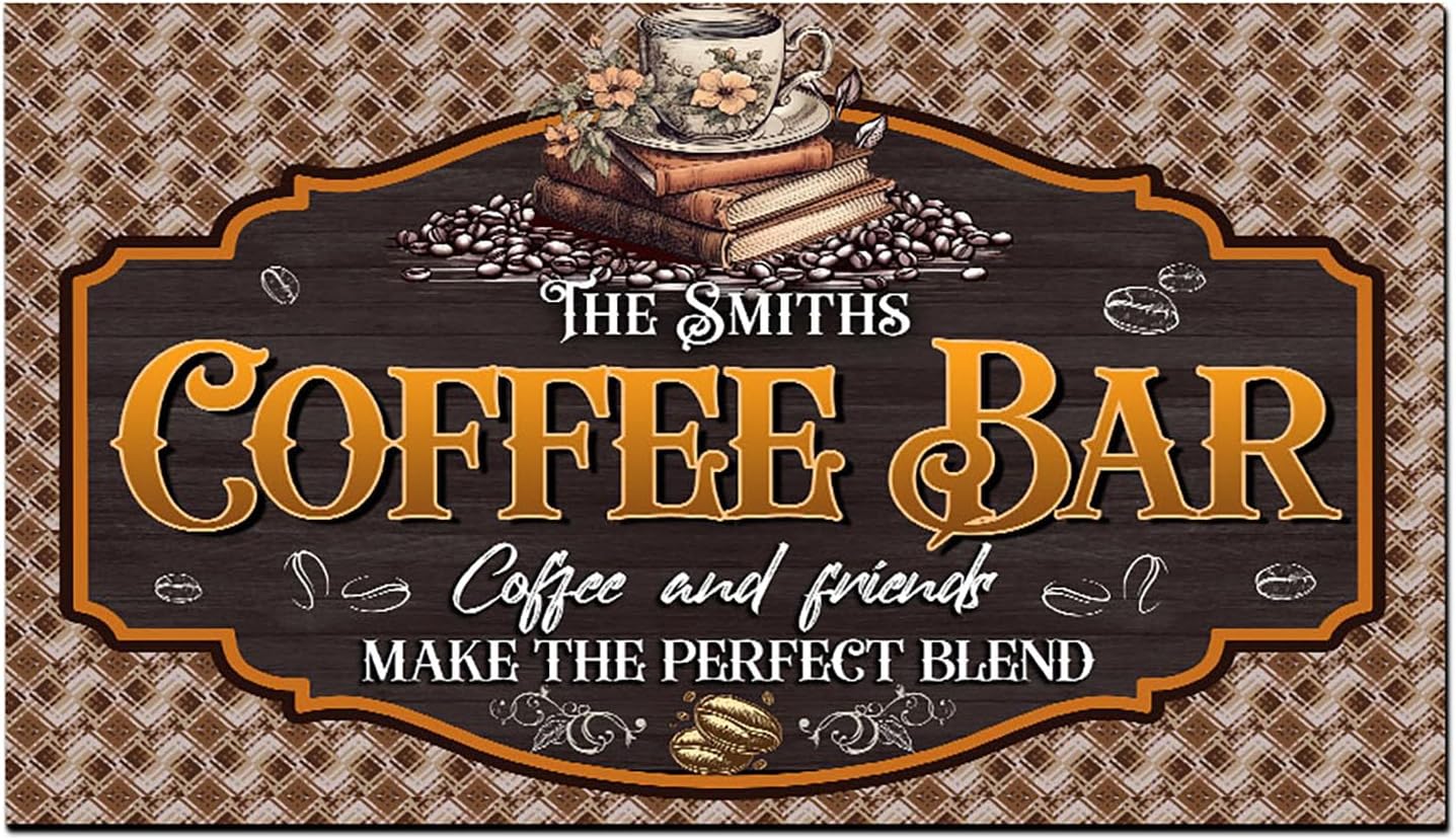 THUYPT Personalized Absorbent Coffee Mat for Counter, Coffee Drying Mat Coffee Bar Accessories, Kitchen Counter Coffee Maker Coffee Station Decoration (02)