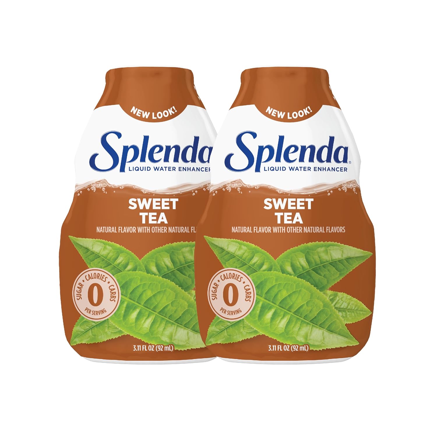 SPLENDA Liquid Water Enhancer Drops, Sugar Free, Zero Calorie, Natural Flavor, Concentrated Drink Mix, 3.11 Fl Oz Each Bottle (Sweet Tea, 2 Pack)