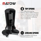 51mm Espresso Hand Tamper, MATOW Dual Calibrated Spring Loaded Coffee Tamper with Stainless Steel Flat Base, Pro-barista 30lbs Espresso Tamper with Anodized Aluminum Handle