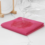 Kitinjoy 100% Cotton Kitchen Dish Cloths, 12 Pack Waffle Weave Ultra Soft Absorbent Dish Towels for Drying Dishes Quick Drying Kitchen Towels Dish Rags, 12 X 12 Inches, Hot Pink