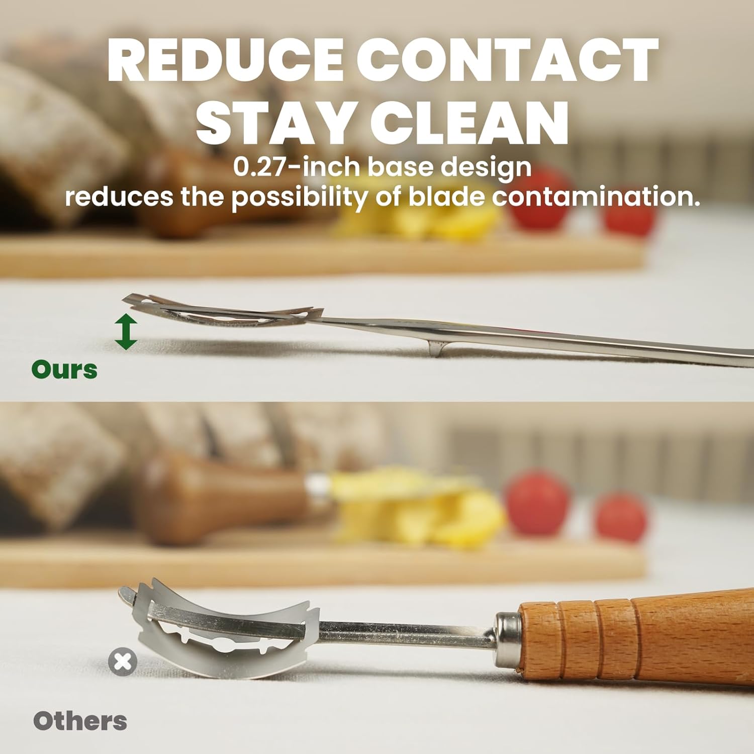 JACYAO'S Bread Lame, Sourdough Scoring Tool Made From 304 Stainless Steel, Professional Bread Scoring Tool with 10 Razor Blades and Metal Storage Box