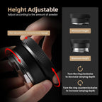 MHW-3BOMBER Espresso Distribution Tool 51mm, Espresso Distributor fit 51mm Portafilter, Depth Adjustable Coffee Distributor, 4-oar SUS304 Base, CD Espresso Leveler,T5251L4-OS