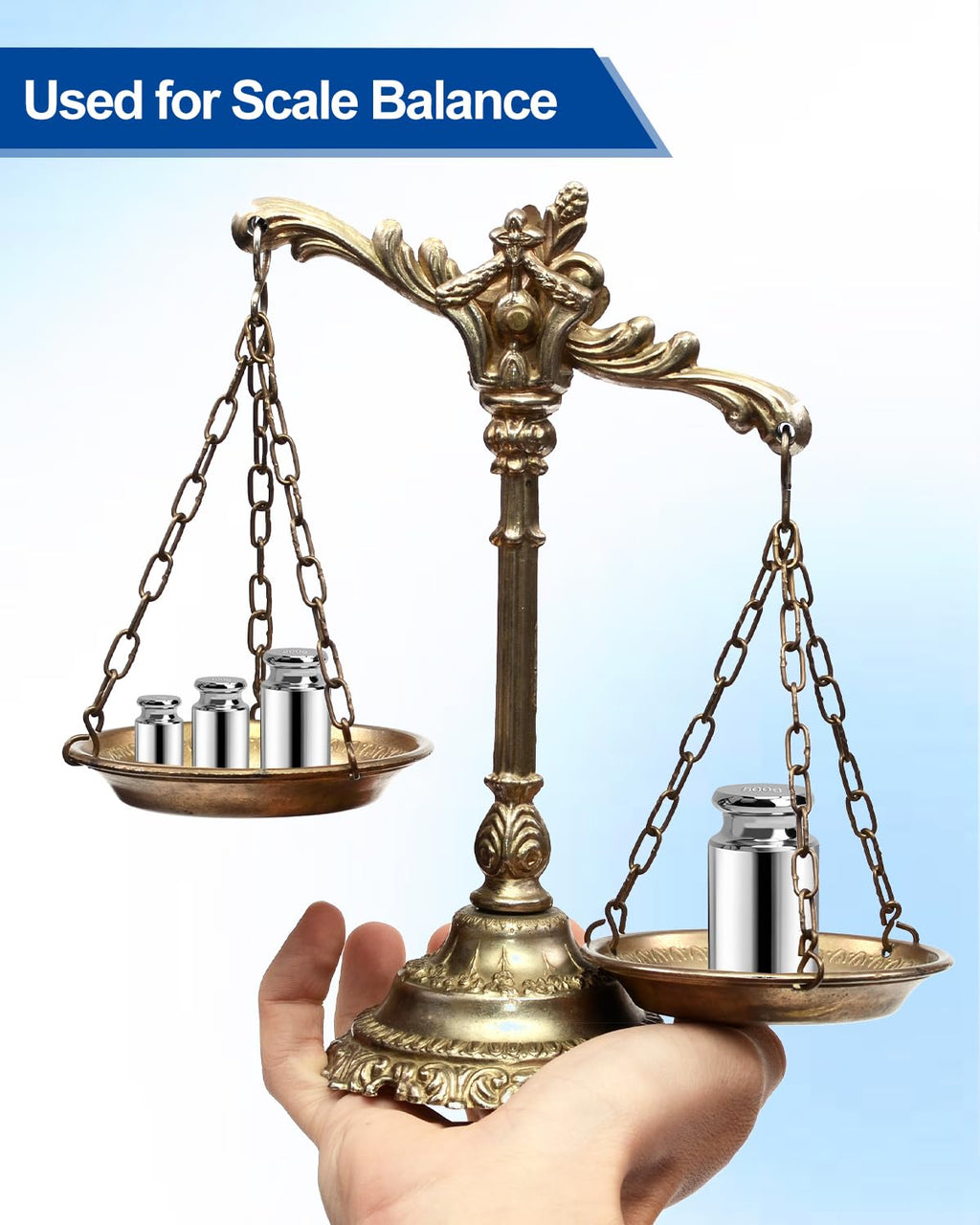 UCEC Calibration Weights for Digital Scale, 500g Gram Weights, Precision Stainless Steel Balance Scale Calibration Weight for Lab Educational Science