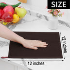 Homaxy 100% Cotton Waffle Weave Kitchen Dish Cloths, Ultra Soft Absorbent Quick Drying Dish Towels, 12 x 12 Inches, 6-Pack, Dark Brown