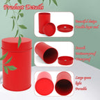 Tea Canister, 6 Pack Tea Tin Loose Leaf Tea Storage Tea Tins For Loose Tea, Tea Storage Loose Leaf Metal Tea Tin Canister For Loose Tea Storage Coffee Sugar Candy Herbs And Spices (Red)