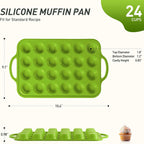 24 Cups Silicone Muffin Pan with Metal Reinforced Frame Cupcake Tray Egg Mold Great Grandma Christmas Xmas Birthday Mother Gifts Ideas Grandmother Gigi Granny Nana Glamma Mawmaw Yaya AAbuelita Mamaw