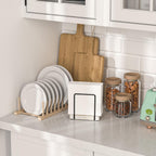 Napkin Holder for Table, Wood Iron Standing Napkin Dispenser for Dining Table Farmhouse Cocktail Picnic Rustic Wood Holders All Kitchen Dining Room Decor Black & Farmhouse White