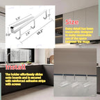 Mug Hooks Under Cabinet , 304 Stainless Steel Cup Hooks for Hanging Under Shelf, Mug Organizer Rack with 6 Hooks for Displaying Mugs, Coffee Cups and Kitchen Utensils,Fit for 0.8" or Less thickness