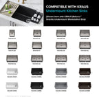 Kraus Self-Draining Silicone Dish Drying Mat or Trivet for Kitchen Counter in Dark Grey, KDM-10DG