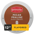 Community Coffee Pecan Praline Flavored 12 Count Coffee Pods, Medium Roast, Compatible with Keurig 2.0 K-Cup Brewers, 12 Count (Pack of 1)