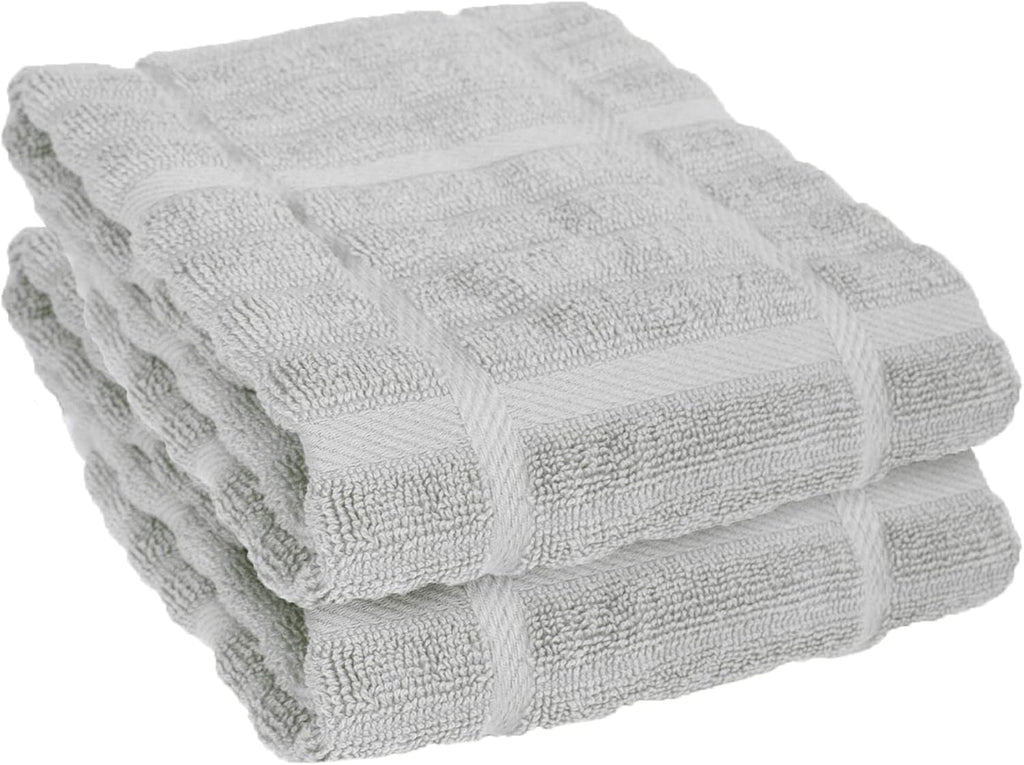 All-Clad Solid Kitchen Towels: Highly Absorbent, Super Soft Long Lasting - 100% Cotton, 17"x30" Tea Towels for Cleaning & Drying Dishes, Pans, Glassware, or Countertops, (2-Pack), Titanium Gray