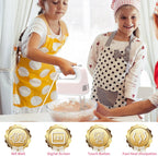 CBQ Hand Mixer Electric, 9 Speed 400W Handheld Mixer with Digital, Touch Button, Turbo, Storage Case, 5x Stainless Steel Accessories, Mixer Electric Handheld for Cake, Cookie, Egg (Pale Pink)