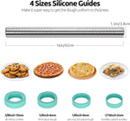 U-Taste 18/8 Stainless Steel 16 inch Adjustable Rolling Pin with Silicone Removable Thickness Rings, Nonstick Kitchen Roller Pin for Baking Cookies Pastry Pizza Pasta Dough Fondant (Teal/Aqua Sky)