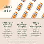 Om Master Blend Mushroom Gummies - Organic Mushroom Supplement with 10 Mushrooms and Ashwagandha – Support Immunity, Gut Health & Stress Relief, 56 Count (28 Servings), Mixed Berry Flavor