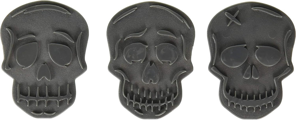 Tovolo Skull Templates Reverse, Dishwasher Safe, Set of 6 Cookie Stamps with Cutter