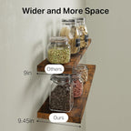 BAYKA Floating Shelves, 36" Wall Mounted Rustic Wood Shelves for Bathroom, Bedroom, Living Room, Kitchen, Office, Hanging Shelf for Books/Storage/Decor(Rustic Brown,Set of 2)