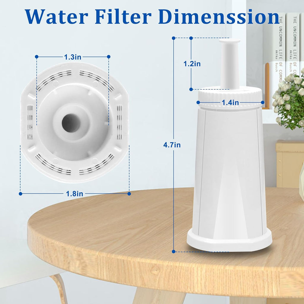 TOMOON Water Filter Replacement for Breville Espresso Machines Barista Touch BES880, Barista Pro BES878,Oracle Touch BES990,Oracle BES980,Dual Boiler BES920 Bambino ClaroSwiss Sage,4 Pack