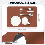 uxcell Silicone Mats for Kitchen Counter, 23.6" x 15.7" Non-Slip Countertop Protector Mat Heat Resistant Coffee Mat Waterproof Table Placemat, Brown