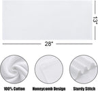 Kitinjoy 100% Cotton Waffle Weave Kitchen Towels, 4-Pack Super Soft and Absorbent Dish Towels for Drying Dishes, Kitchen Hand Towels, 13 in x 28 in, White