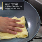 Old Fashion 100% Cotton Dishcloths - Set of 4 Mixed Colors - 2 Yellow/2 White -11" x 11"