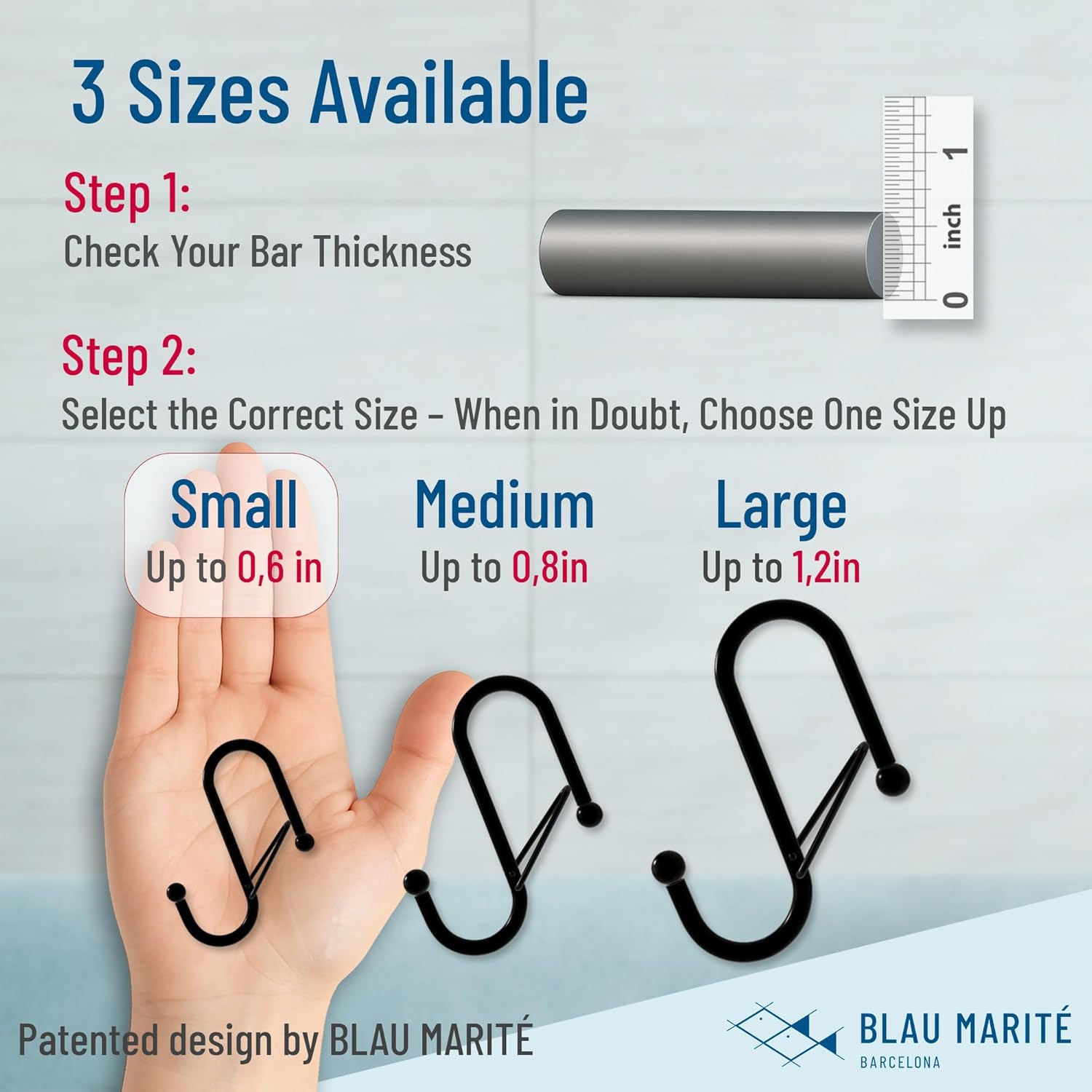 10-Pack Metal S Hooks for Hanging – Heavy-Duty S-Shaped Hooks with Safety Buckle – Fits Bars up to 0.6 In – Anti-Drop Hook for Kitchen, Pot Racks & Towel Bars – Gold (Small)