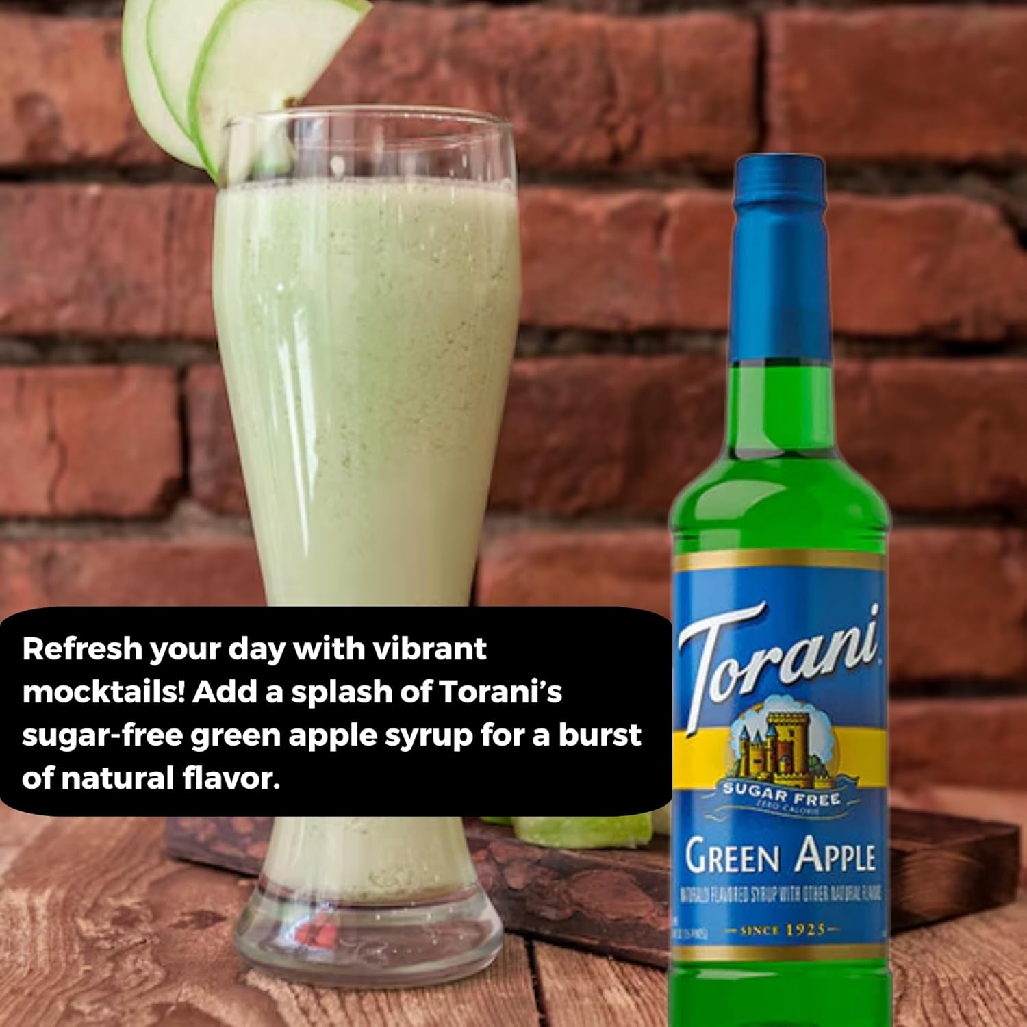 Jimoco® Syrup Pump Dispenser + Torani® Sugar Free Green Apple Syrup, 25.4 oz - Coffee Syrup Pump & Flavoring Bundle