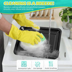 Air Fryer Basket for Oven, OPENICE 15.6" x 11.6" Air Fryer Tray and Pan Set with 30PCS Parchment Papers, Stainless Steel Oven Air Fryer Basket and Tray for Baking Grilling - Black