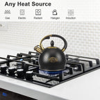 3Quart Whistling Tea Kettle Classic Teapot Stainless Steel Teakettle with Cool Grip for Stovetop