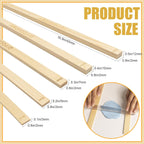 DIYOOHOMY 10 Pcs 17 Inch Rolling Pin Guides for Dough Thickness Polymer Clay Tools, Wooden Slab Roller for Clay, Clay Rolling Pin Depth Guide Pottery Ceramics Supplies