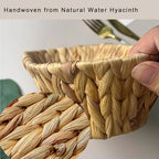 Set of 2 Small Wicker Baskets for Flatware Organizer, Silverware Caddy Utensil Caddy Basket, Bread Baskets Cutlery Holder for Party