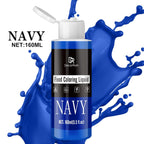 Food Coloring - Vibrant Liquid Icing Food Coloring Set for Baking, Cake Decorating, Easter Egg, Airbrush - Tasteless Food Color Dye for Fondant, Slime, DIY Crafts - 5.5 Fl.oz / 160ml Each (Navy)
