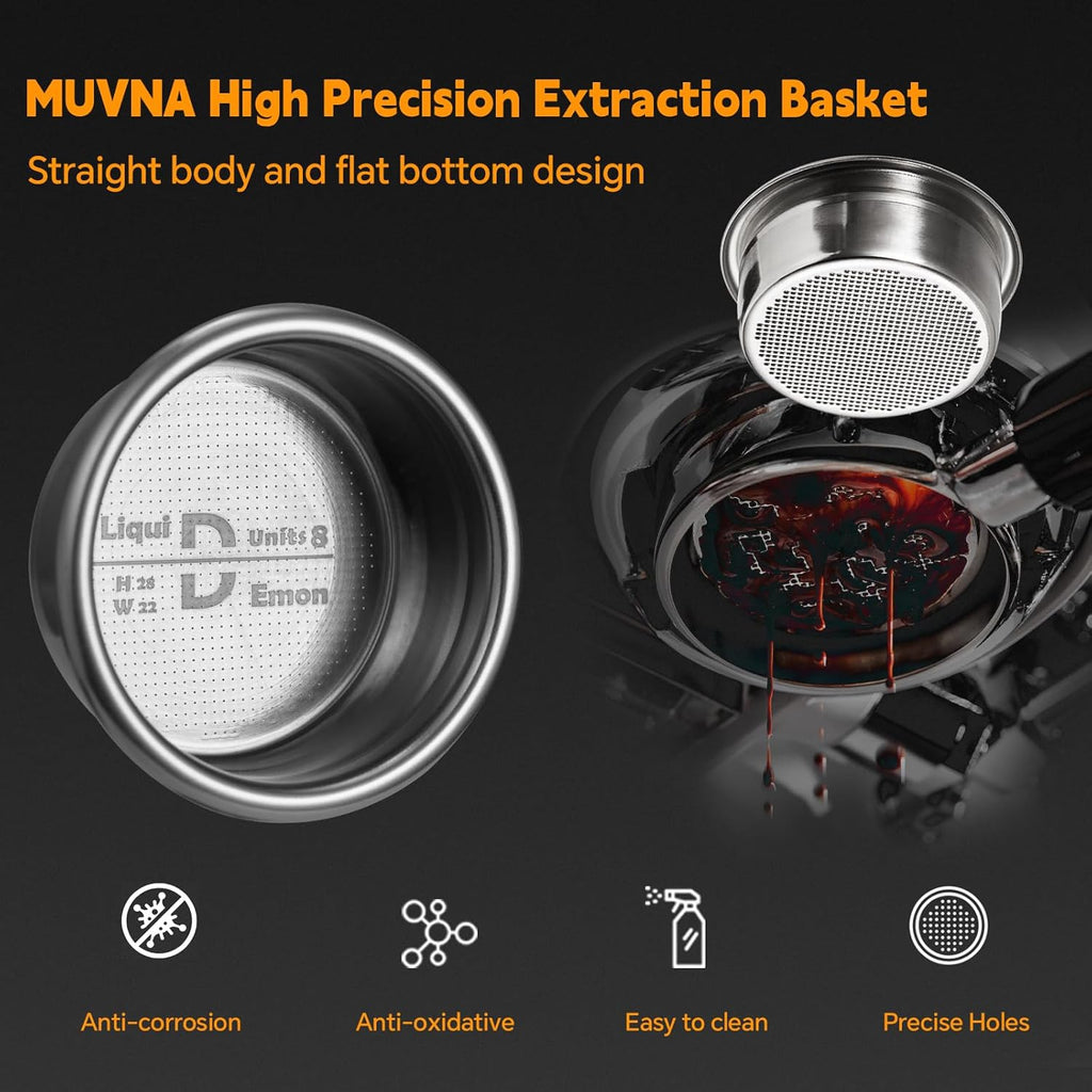 58MM Espresso Portafilter Basket - 22g Espresso Paper Filters, High Precision Extraction Portafilter Basket Filter, Fits for Most 58MM Coffee Machines