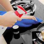 Homaxy 100% Cotton Waffle Weave Kitchen Dish Towels, Ultra Soft Absorbent Quick Drying Cleaning Towel, 13 x 28 Inches, 4-Pack, Blueberry