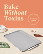 Caraway Non-Stick Ceramic Baking Sheet - Naturally Slick Ceramic Coating - Non-Toxic, PTFE & PFOA Free - Perfect for Baking, Roasting, and More - Large (18" x 13") - Gray