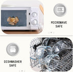 5pc Glass Mixing Bowls Sets (4.65QT, 2.80QT, 1.64QT, 1.16QT, 0.85QT), Glass Nesting Kitchen Thick Bowl for Baking, Cooking Prep, Storage, Large Salad Bowls Sets-Dishwasher Microwave Freezer Safe