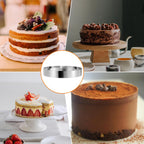 HARFINGTON Round Cake Ring 11 x 2 Inch Seamless Stainless Steel Pastry Mousse Dessert Ring Mirror Coating for Baking Cooking Making Tool