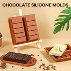Dubai Chocolate Molds 1 Inch Deep, Silicone Chocolate Bar Mold – Non-Stick, Flexible, Large and Thick Homemade Chocolates, Candies, and Desserts - Set of 3